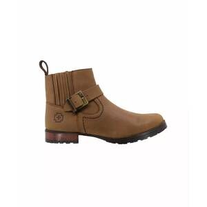 NEW SWISSBRAND casual leather booties in honey